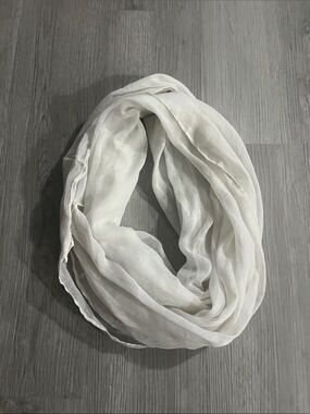 White Lightweight Infinity Scarf for Women - Versatile Everyday Wrap